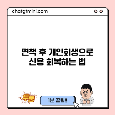 면책 후 개인회생으로 신용 회복하는 법