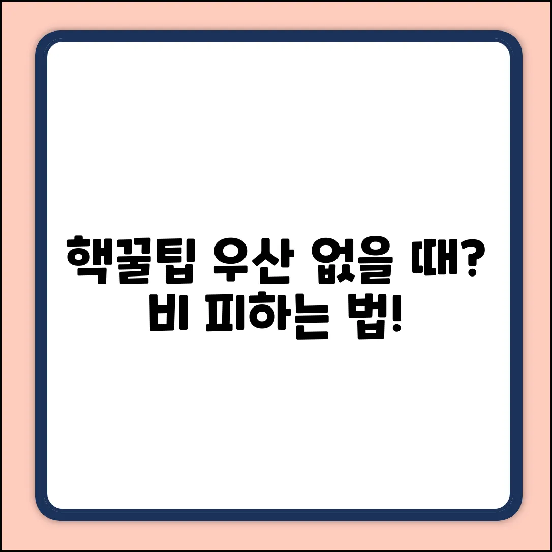 우산 없을 때? 놀라운 비 피하는 법!