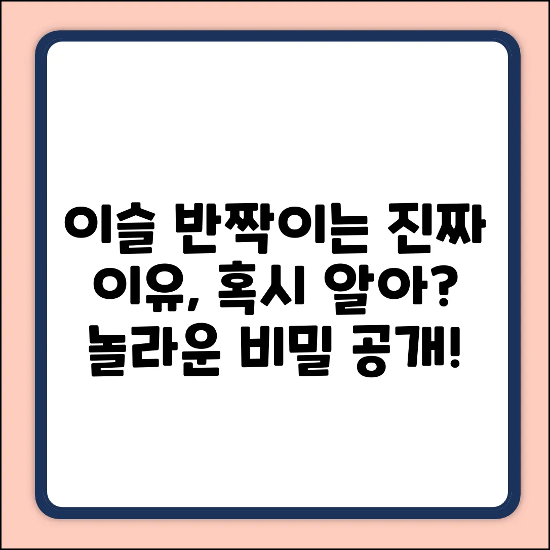 이슬이 반짝이는 이유, 혹시 아세요?