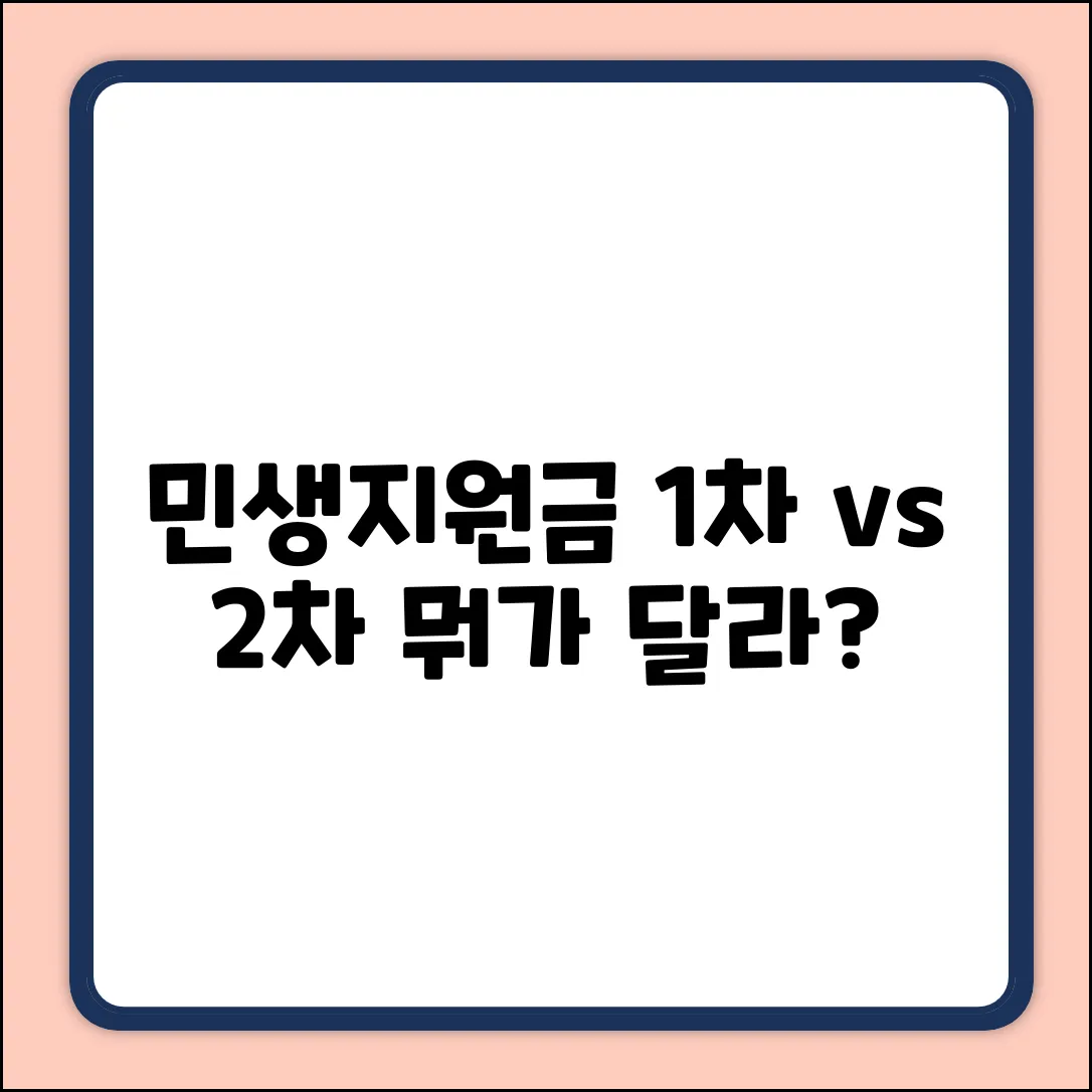 민생지원금, 1차 2차 왜 다를까?