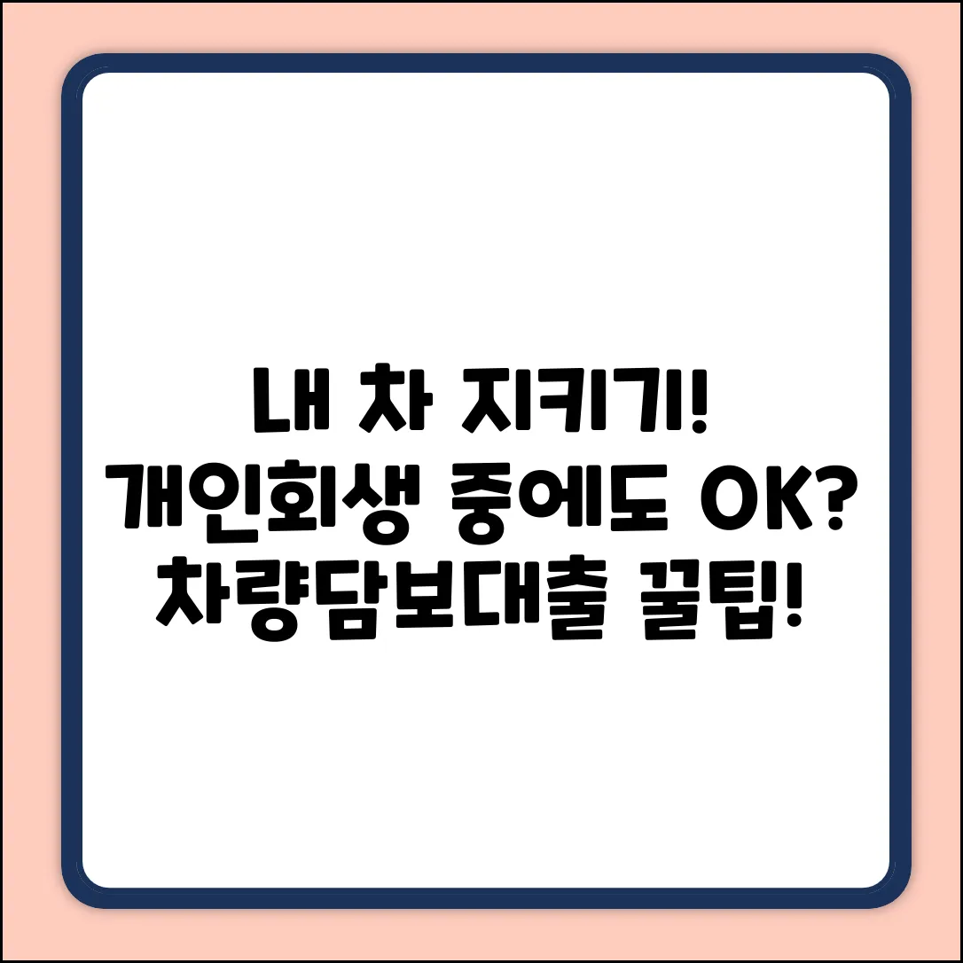 개인회생 중 차량담보대출, 내 차는?