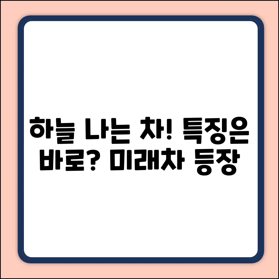 하늘 나는 자동차, 특별한 특징은?
