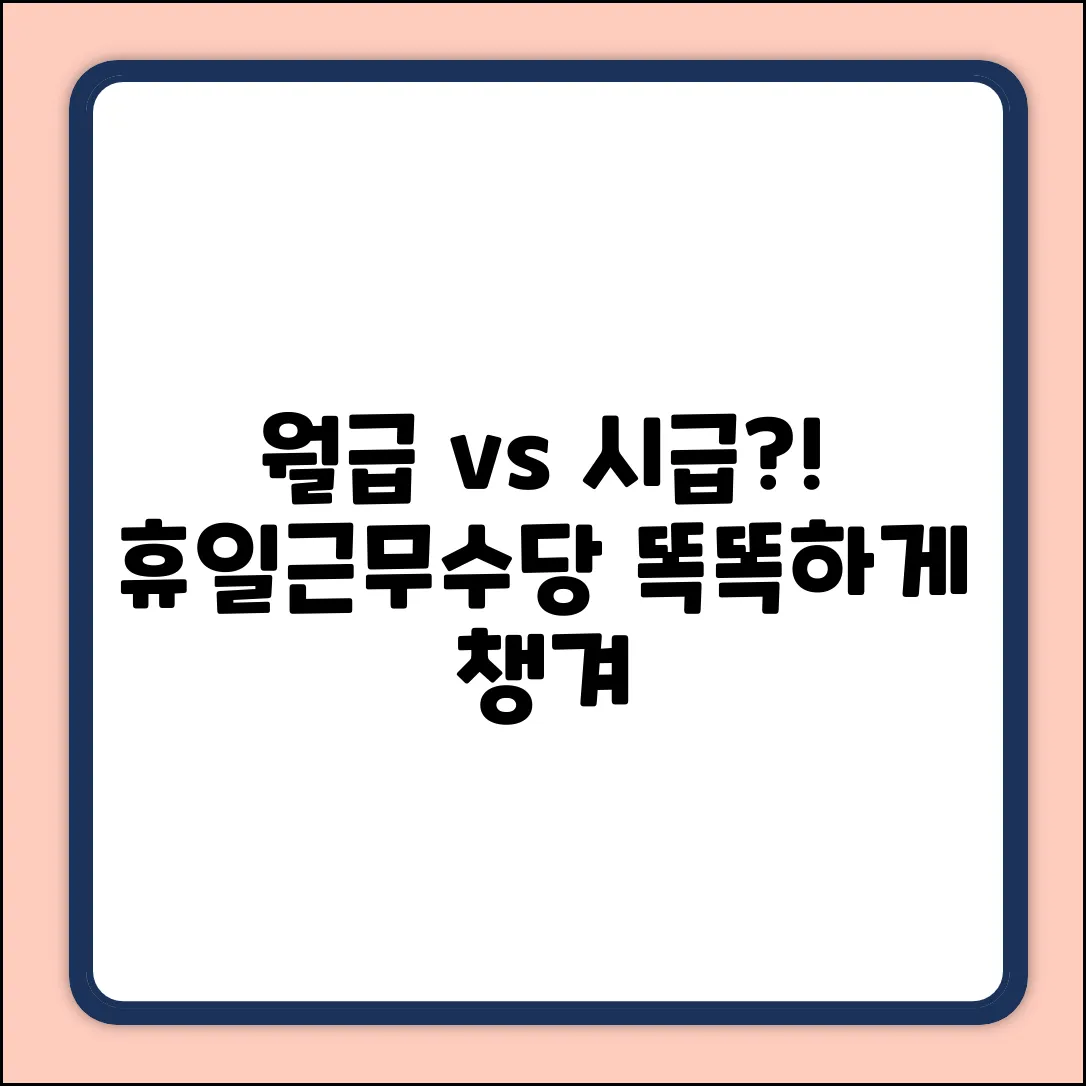 월급 vs 시급: 휴일근무수당 완벽 가이드