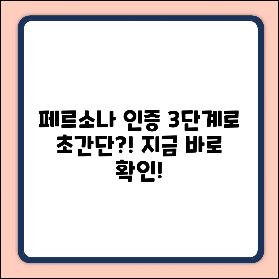 페르소나 신분 인증, 딱 3단계면 끝?!