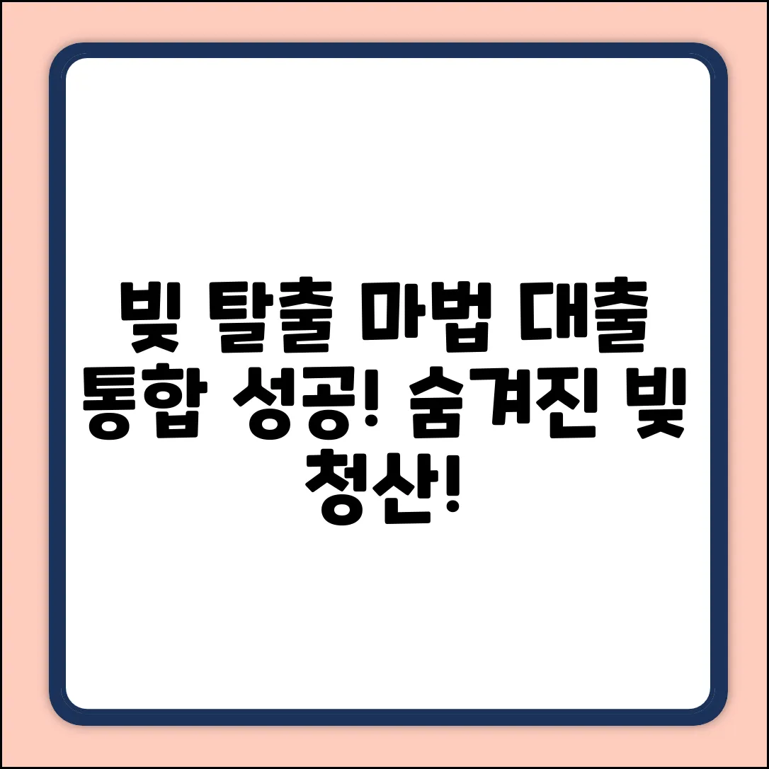 숨겨진 빚 탈출! 대출통합 놀라운 마법