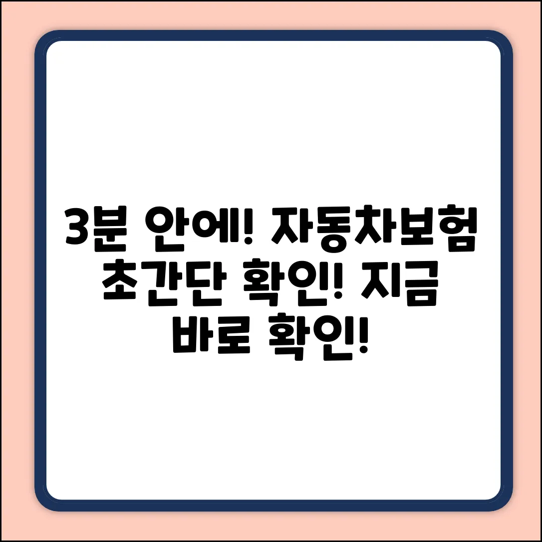 자동차보험 확인, 딱 3분 안에 끝내는 방법!